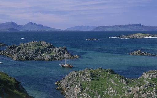 Ardnamurchan Coastline looking out to the Small Isles.