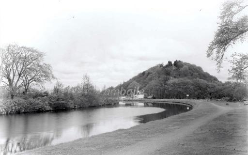 View looking onto Tomnahurich Hill from the Caledonian Canal
