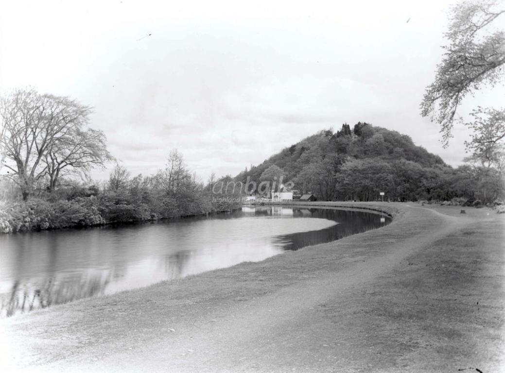 View looking onto Tomnahurich Hill from the Caledonian Canal