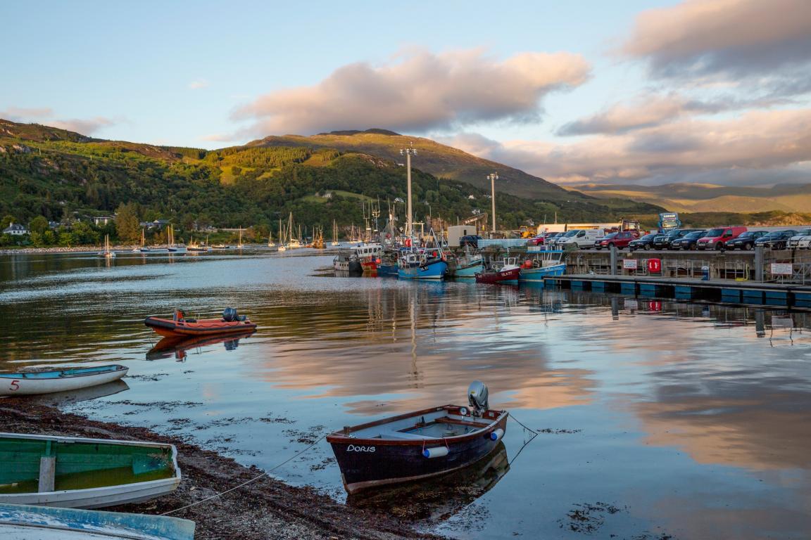 Ullapool Harbour, Wester Ross, one end of the geopark. (Credit: VisitScotland/Kenny Lam)
