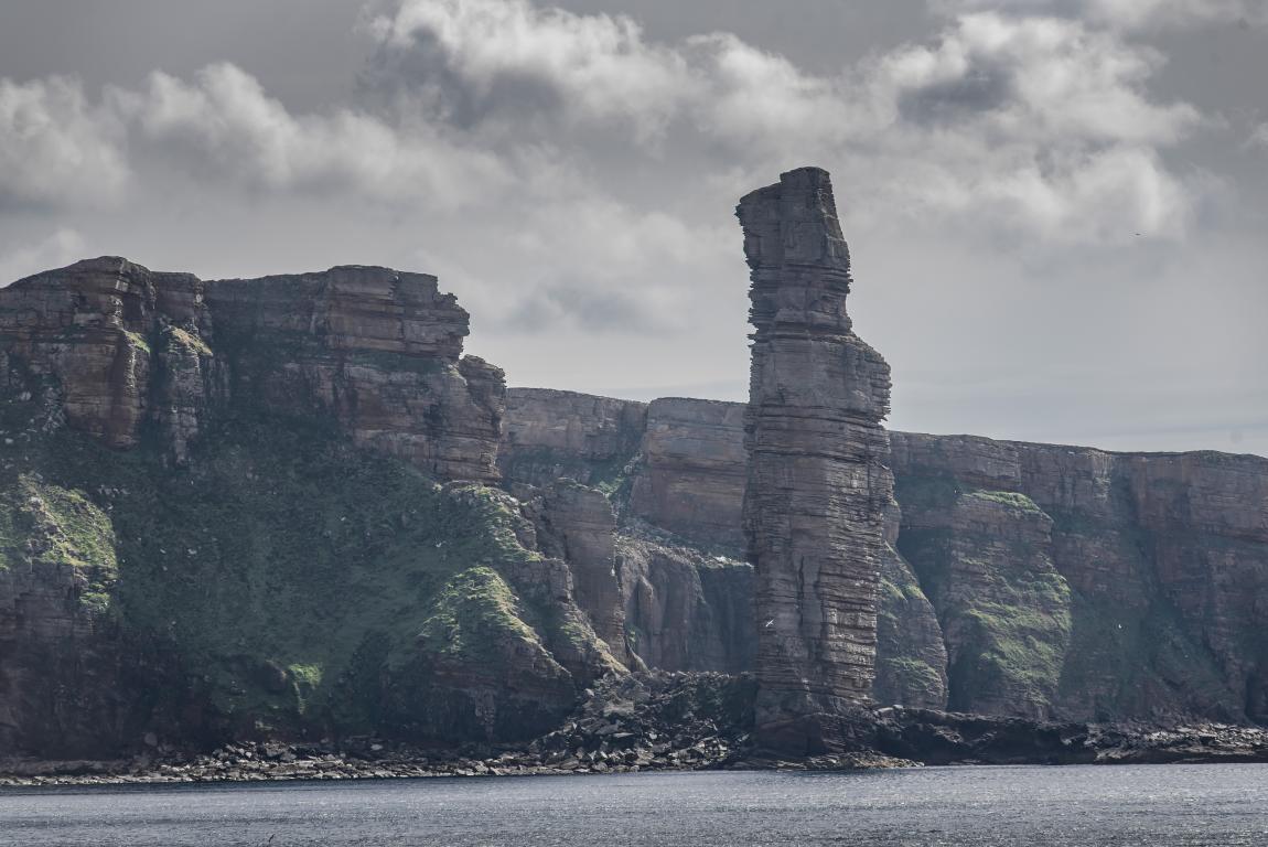 Old Man of Hoy and sea cliffs. (Credit: Airborne Lens)