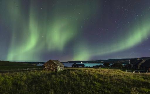 Shetland is the ideal place to spot the Northern Lights dancing in the sky.