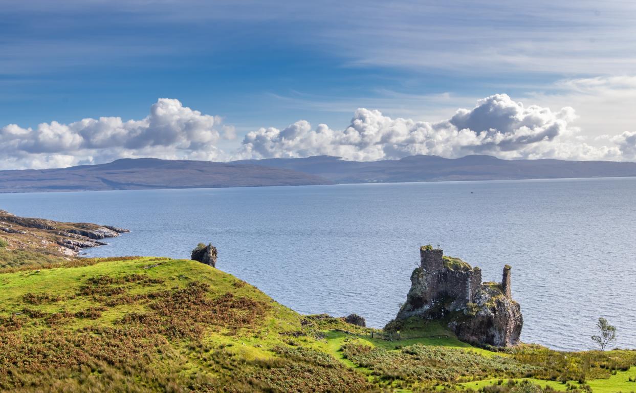 Brochel Castle was built by the Macleod's in the late 15th Century (Credit: Airborne Lens)
