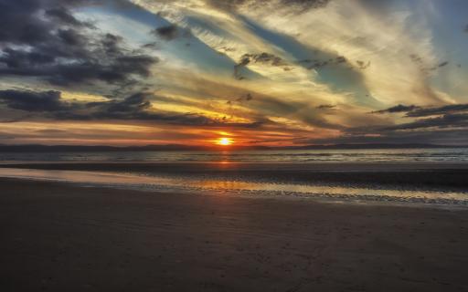 Sunset on Nairn Beach